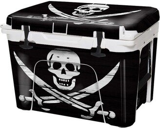 Custom Cooler Vinyl Wrap Skin Decal Fits Yeti Roadie 24 | Cooler Not Included Personalized Gift - Full Pirate Flag Patriotic
