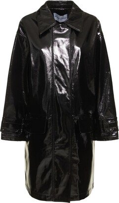 Conni shiny faux leather coat