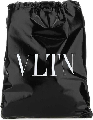 Logo Printed Drawstring Backpack