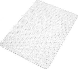 WorkOnIt 36 x 48 Office Chair Desk Floor Mat for Low Pile Carpet, Clear