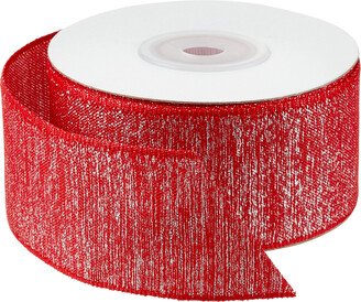 Ribbon Metallic Wired Red/Silver