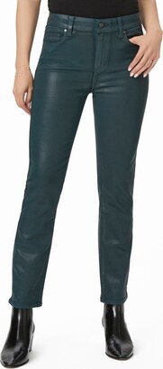 Cindy Coated High Waist Straight Leg Jeans