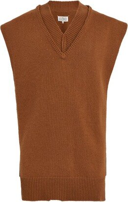 Wool-Blend V-Neck Vest