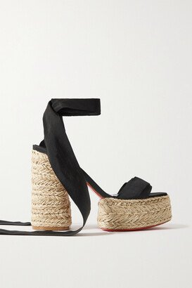 Mariza Du Desert 130 Gabardine Espadrille Platform Sandals - Black