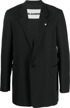 Single-Breasted Wool Blazer-CF