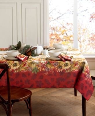 Swaying Leaves Double Border Tablecloth Collection