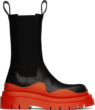 Black & Orange Tire Chelsea Boots-AA