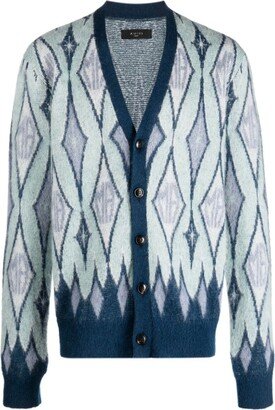 Argyle-Knit Cardigan