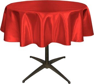 Bridal Satin Table Overlay, For Small Coffee | Red, Round Choose