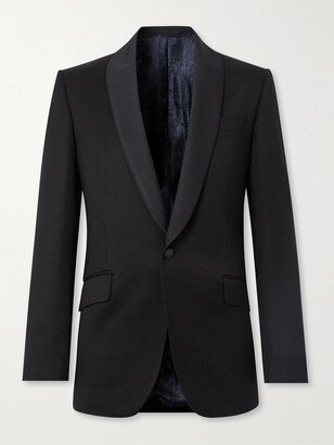 Shawl-Collar Wool-Barathea Tuxedo Jacket