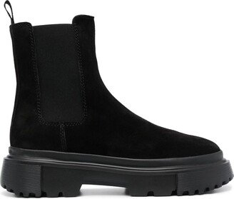 Chelsea chunky-sole suede boots