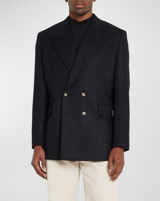 Men's Miles Double-Breasted Wool Blazer