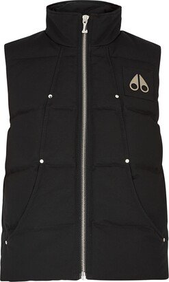 Montreal Black Quilted Cotton-blend Gilet