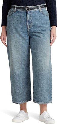 Plus Size High-Rise Wide-Leg Jeans in Sophie Wash (Sophie Wash) Women's Clothing