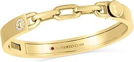 18K Yellow Gold Diamond (0.06 ct. t.w.) Navarra Chain Bangle