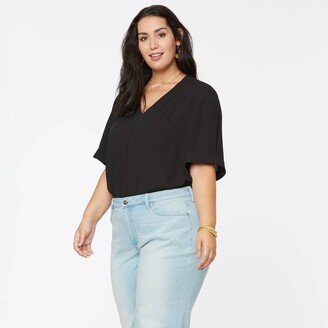 Teresa Wide Leg Ankle Jeans In Plus Size