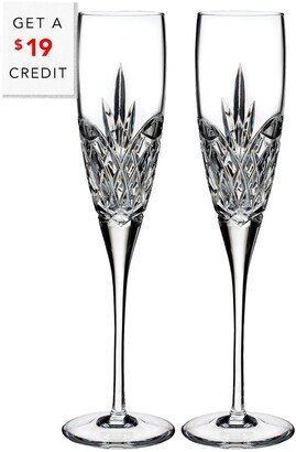 Set Of 2 Love Forever Flutes With $19 Credit-AA