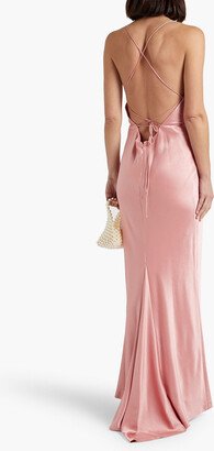 Satin-crepe gown