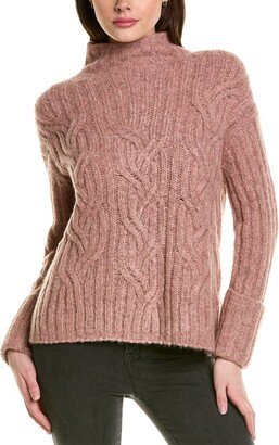 Texture Cable Turtleneck Wool & Cashmere-Blend Sweater