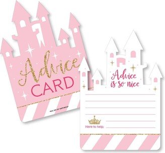 Big Dot Of Happiness Little Princess Crown - Wish Card Activities - Shaped Advice Cards Game - 20 Ct