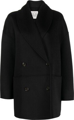 Double-Breasted Wool Coat-AX