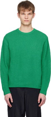 Green Open Work Sweater