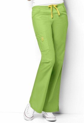 Romeo - Women's Flare Leg Cargo Scrub Pant, Green Apple, 5X