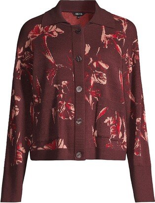 Floral Jacquard Cardigan