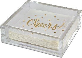 Clear Lucite Cocktail Napkin Tray