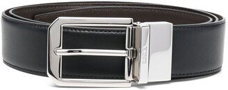 Buckle-Fastening Leather Belt-AU