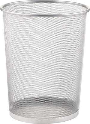 Mesh Wastebasket Silver