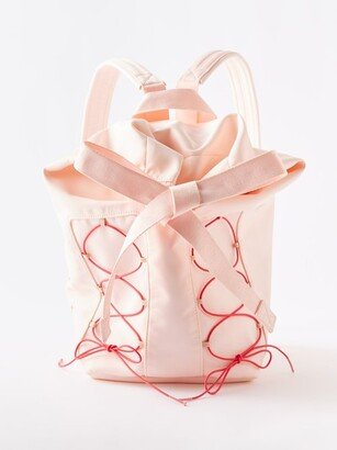 Lace-up Nylon Backpack