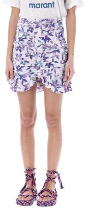 Allover Floral Print Ruffled Mini Skirt