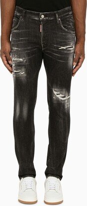 Washed black skinny jeans