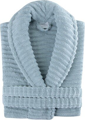 Ribbed Zero Twist Turkish Cotton Unisex Bathrobe