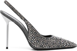 Lidia crystal-embellished slingback pumps