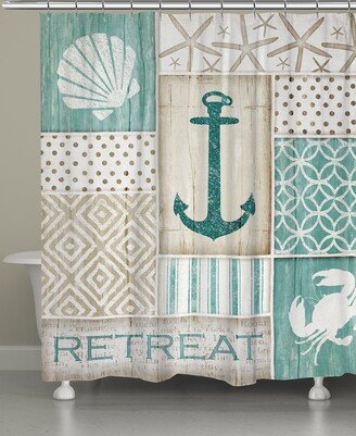 Coastal Retreat Shower Curtain - Aqua/cstl