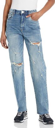 Womens Luxury Clothing Relaxed Straight Leg Denim Jeans