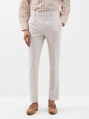 Wool-blend Twill Trousers