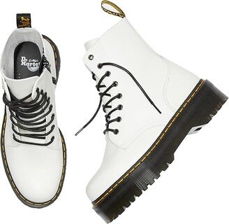 Jadon 8-Eye Platform Boot (White Polished Smooth) Lace-up Boots