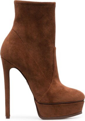 Flora 140mm platform ankle boots