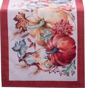 Botanical Harvest Pumpkin Engineered Table Runner, 13 x 70