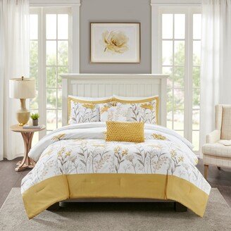 Meadow Yellow 5 Piece Cotton Comforter Set