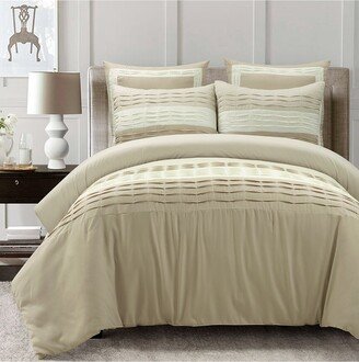 5Pc Mia Pleated Comforter Set