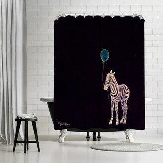 71 x 74 Shower Curtain, Nursery Zebra by Britt Hallowell