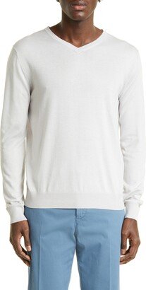 Cotton, Cashmere & Silk V-Neck Sweater