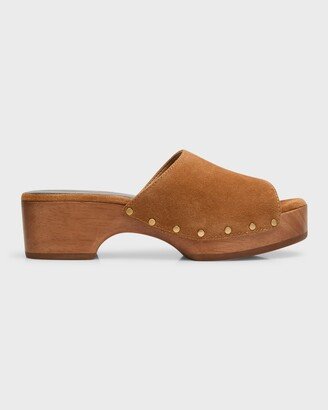 Mara Suede Slide Clogs-AA