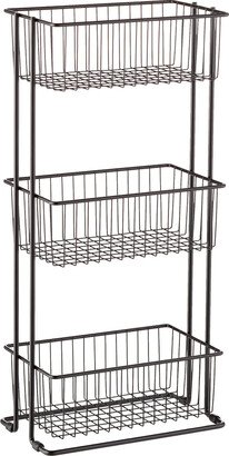 3-Tier Shelf Basket Tower Black Matte