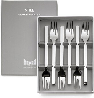 Gift Box Cake Forks Stile Flatware Set, Set of 6