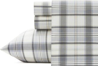 Chinook Plaid Cotton Percale 4 Piece Sheet Set, King